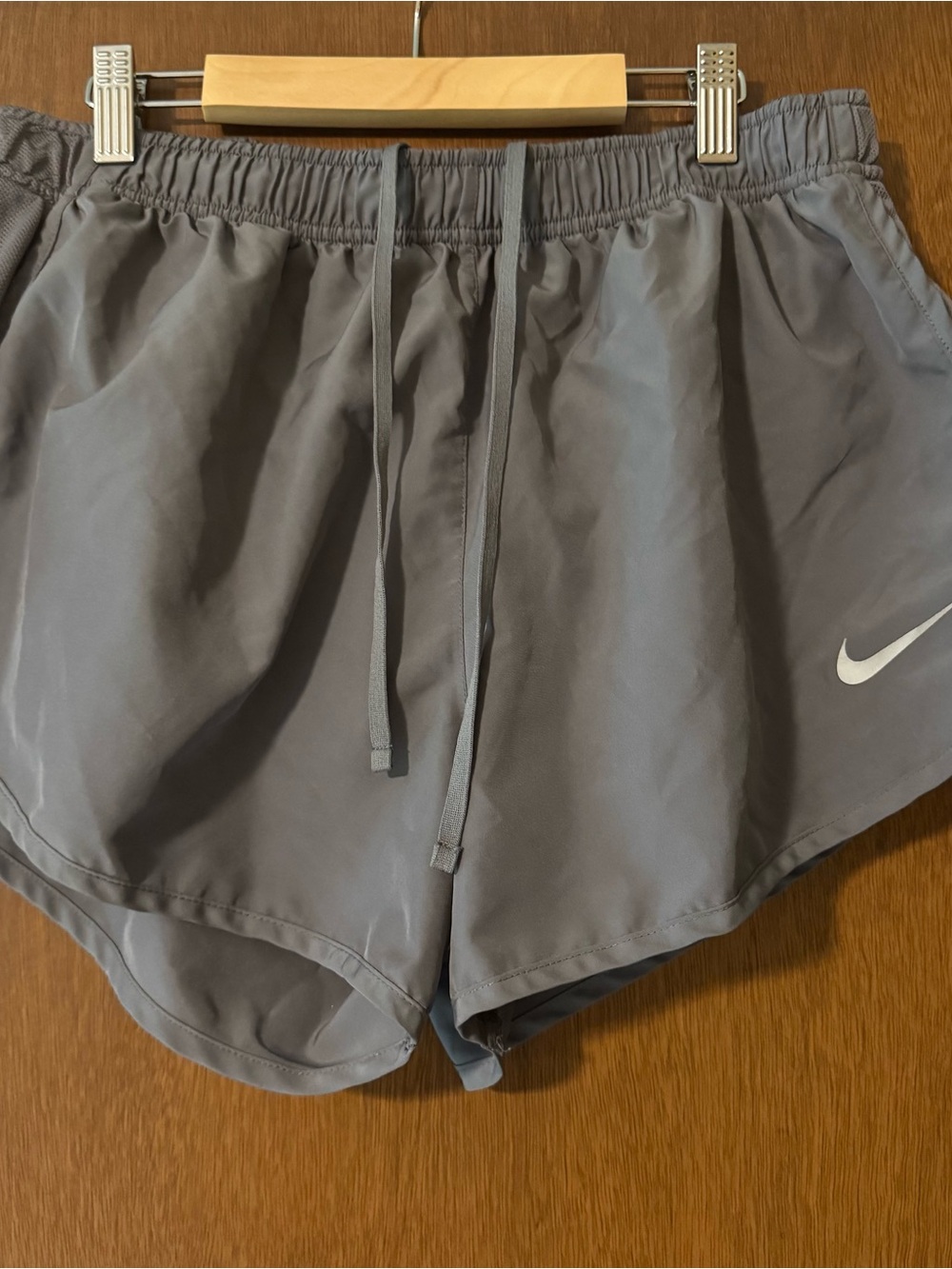 2/$25 Nike Women's Light Gray Athletic Shorts with Swoosh